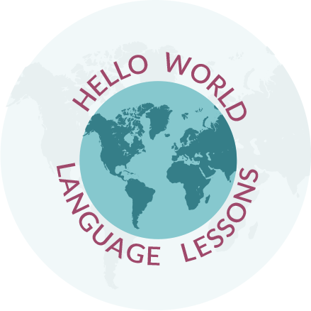 logo hello world language lessons